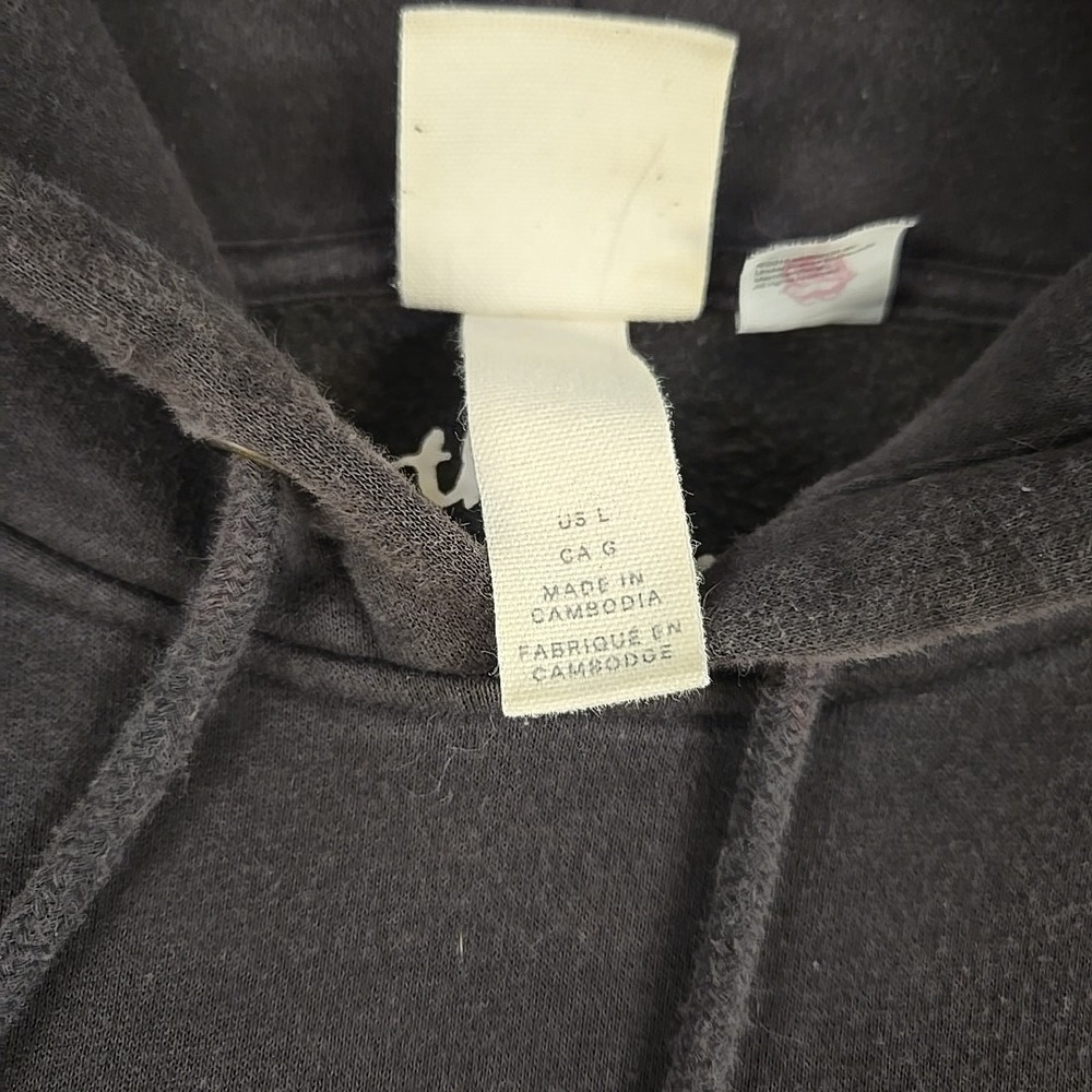 H&M Rolling Stones Sweatshirt Mens Size Large Black Lips Tongue Logo Hoodie - Picture 3 of 11